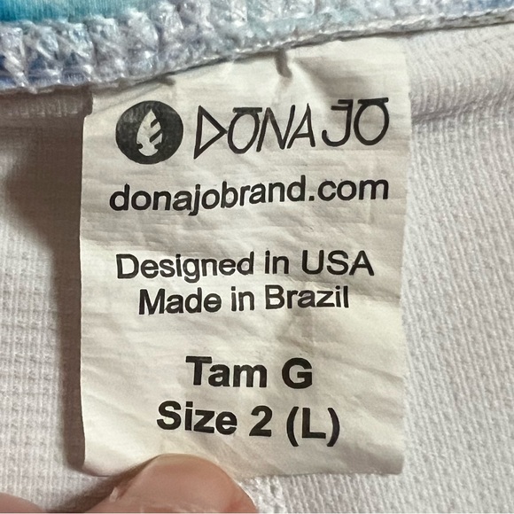 Size 2 (LARGE) Dona Jo tye dye blue and pink skort.  Built in shorts. - Picture 5 of 6